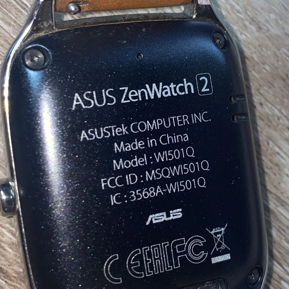 ASUS ZenWatch 2 WI501Q 45mm Smartwatch Stainless Steel Case Brown Leather Band